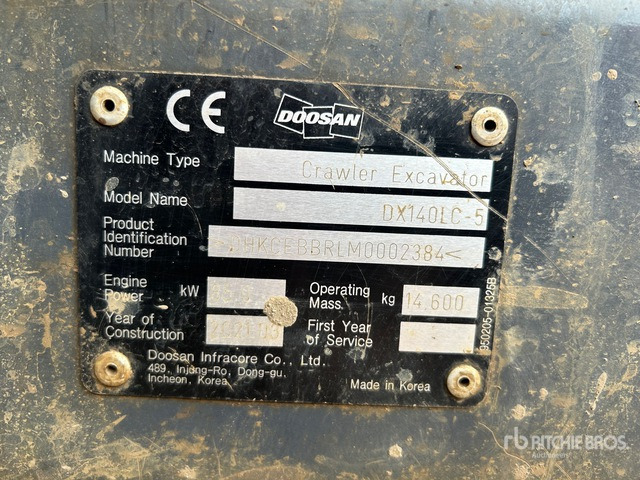2021 Doosan DX140LC-5 Tracked Excavator - Pásové rýpadlo: obrázek 1 2021 Doosan DX140LC-5 Tracked Excavator - Pásové rýpadlo: obrázek 1