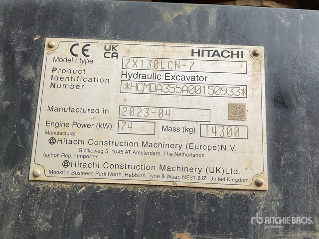 2023 Hitachi ZX130LCN-7 Tracked Excavator - Pásové rýpadlo: obrázek 1 2023 Hitachi ZX130LCN-7 Tracked Excavator - Pásové rýpadlo: obrázek 1