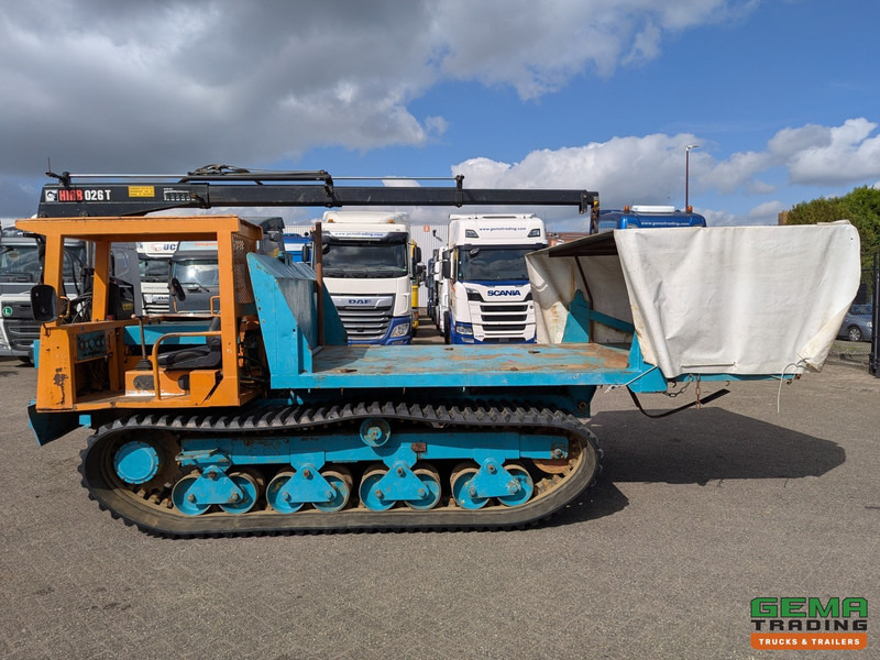 Dampr Morooka MST-1100 Rupsdumper / Werktuigdrager - Platte kiepbak + Hiab 026 T3 Kraan - Komatsu 6Cil: obrázek 12