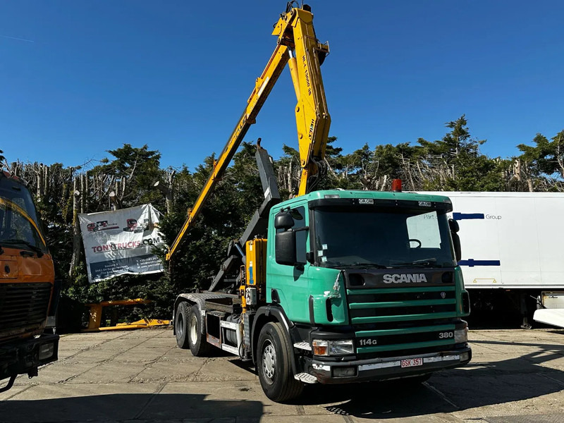Scania P114-380 6X2 Ampirol + Heila 13000 5T Crane Manual Gear - Kontejnérový podvozek/ Výměnná nástavba: obrázek 1 Scania P114-380 6X2 Ampirol + Heila 13000 5T Crane Manual Gear - Kontejnérový podvozek/ Výměnná nástavba: obrázek 1