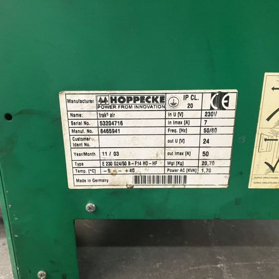 Elektrický systém pro Manipulační technika Hoppecke E230 G24/50 B-F14 HO-HF Trak Air: obrázek 6
