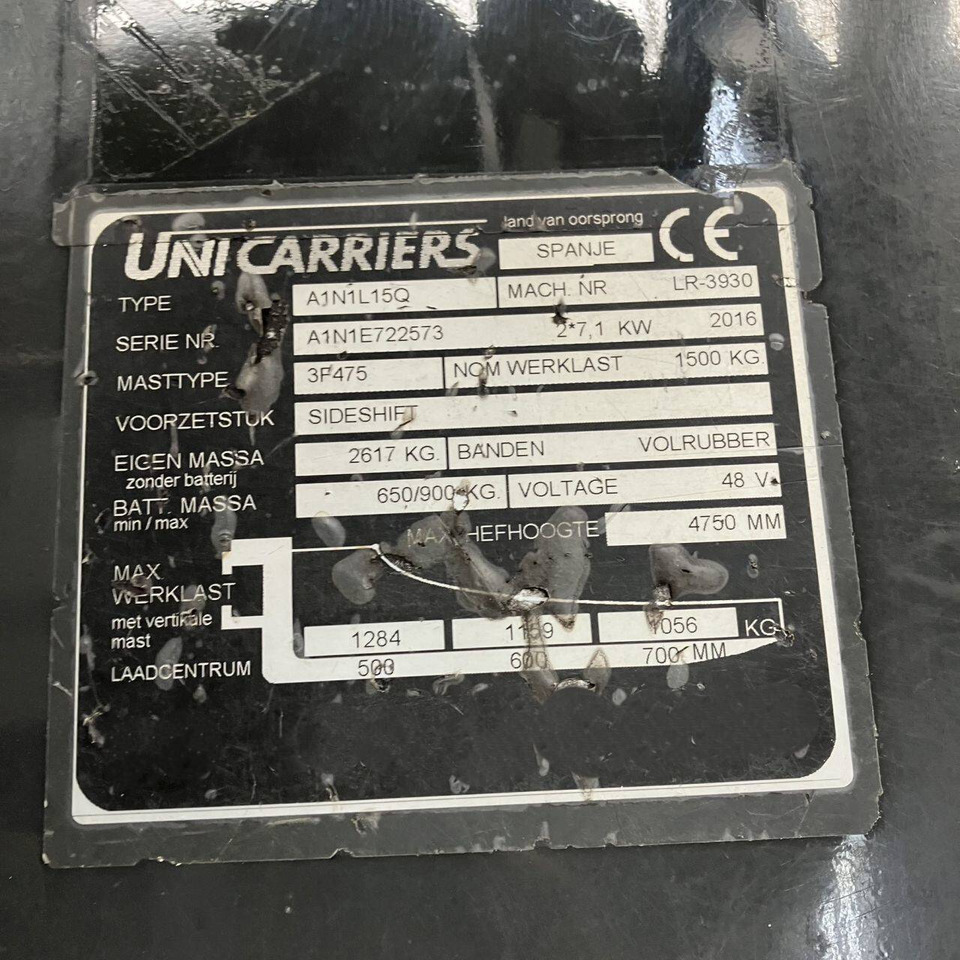 Elektrický vysokozdvižný vozík Unicarriers ET15 (A1N1L15Q) EX Zone 2: obrázek 20