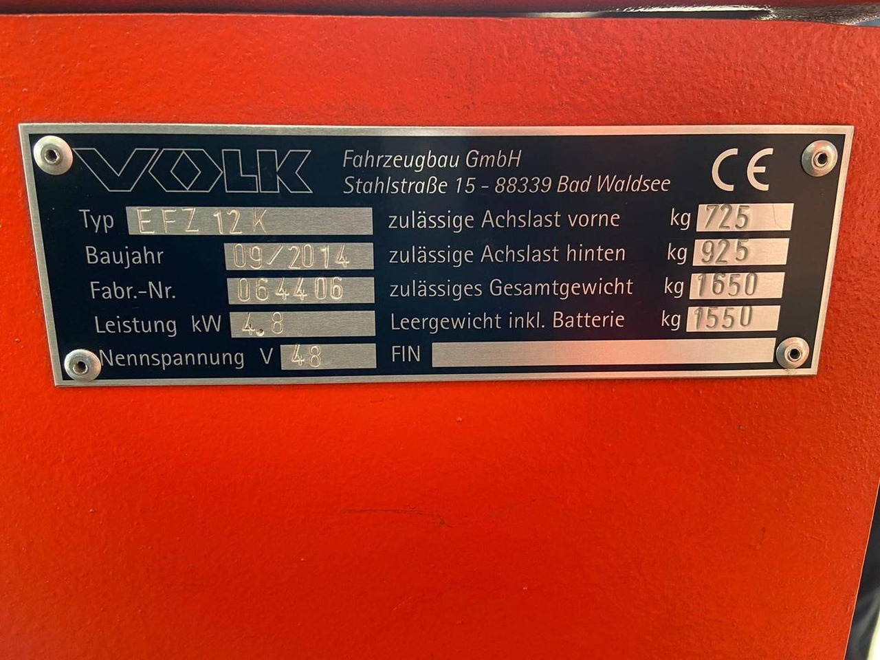 Volk EFZ12K - Elektrický tahač: obrázek 3 Volk EFZ12K - Elektrický tahač: obrázek 3