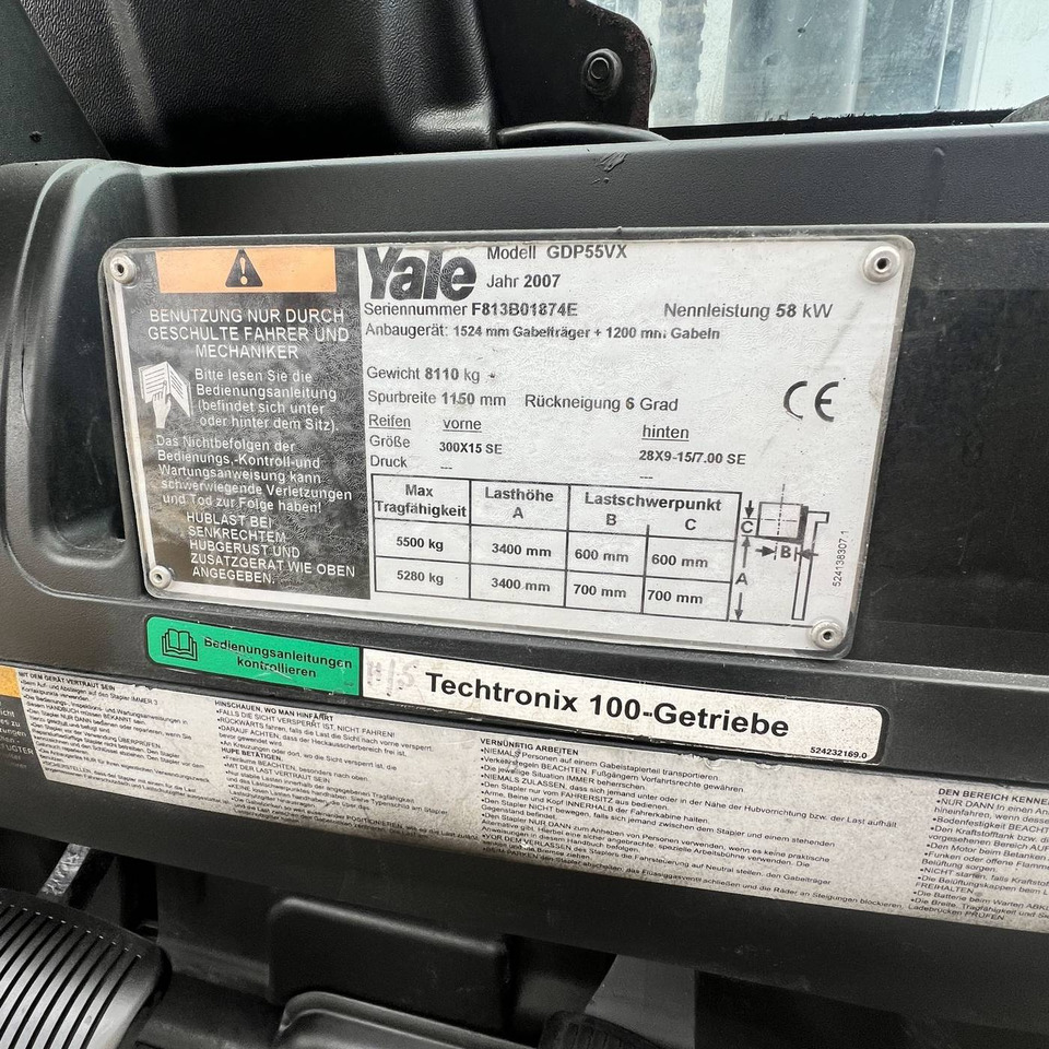 Dieselový vysokozdvižný vozík Yale GDP55VX: obrázek 19