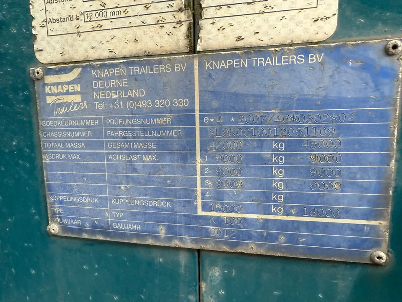 Knapen Trailers K100 92m3 Cargo Floor 10MM BPW - S posuvnou podlahou návěs: obrázek 5 Knapen Trailers K100 92m3 Cargo Floor 10MM BPW - S posuvnou podlahou návěs: obrázek 5