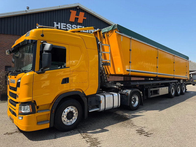 Schmitz Cargobull 55M3 Blaaskipper Kombi Schleuse + SCANIA P450 - Sklápěcí návěs: obrázek 1 Schmitz Cargobull 55M3 Blaaskipper Kombi Schleuse + SCANIA P450 - Sklápěcí návěs: obrázek 1