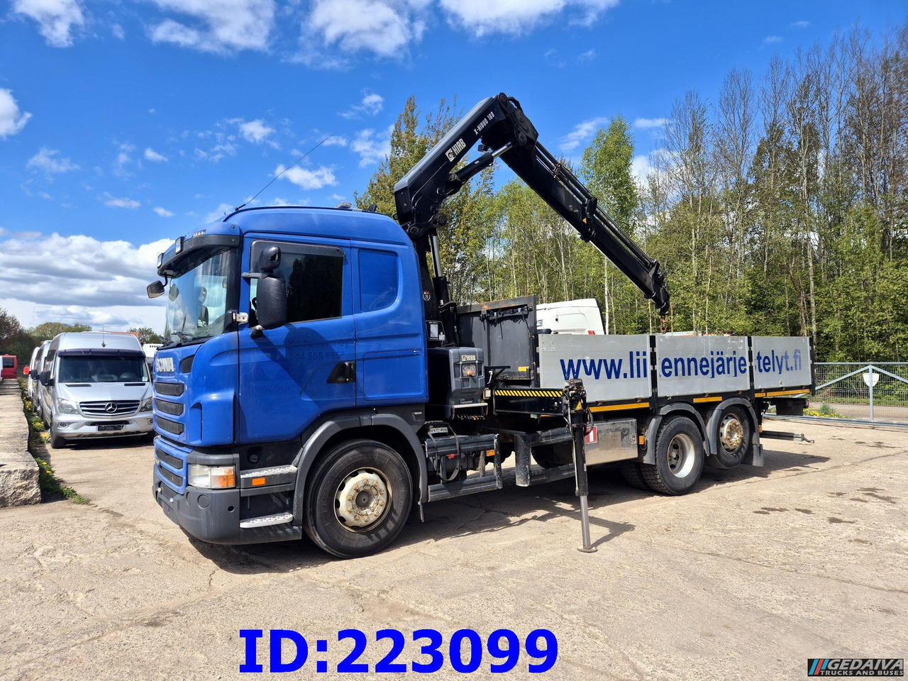 SCANIA G440 6x2 + Crane HIAB X-Hiduo 188 - Nákladní automobil valníkový/ Plošinový: obrázek 1 SCANIA G440 6x2 + Crane HIAB X-Hiduo 188 - Nákladní automobil valníkový/ Plošinový: obrázek 1