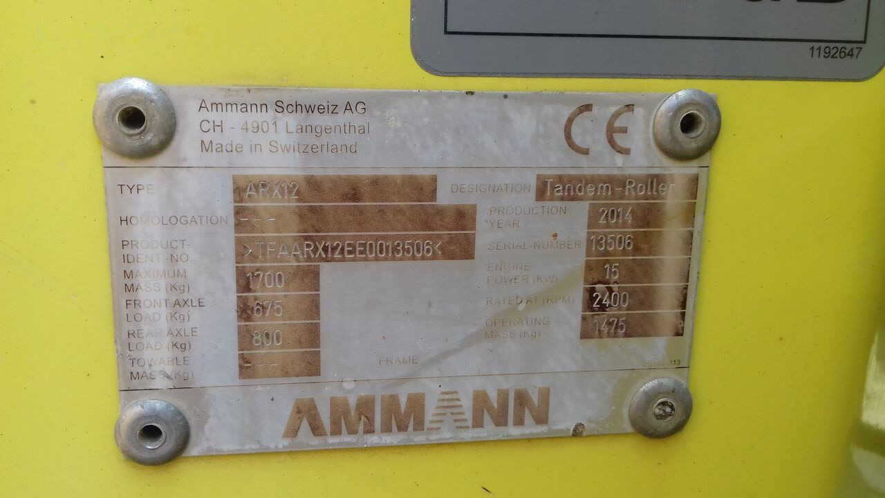 Ammann ARX 12 - Mini válec: obrázek 3 Ammann ARX 12 - Mini válec: obrázek 3