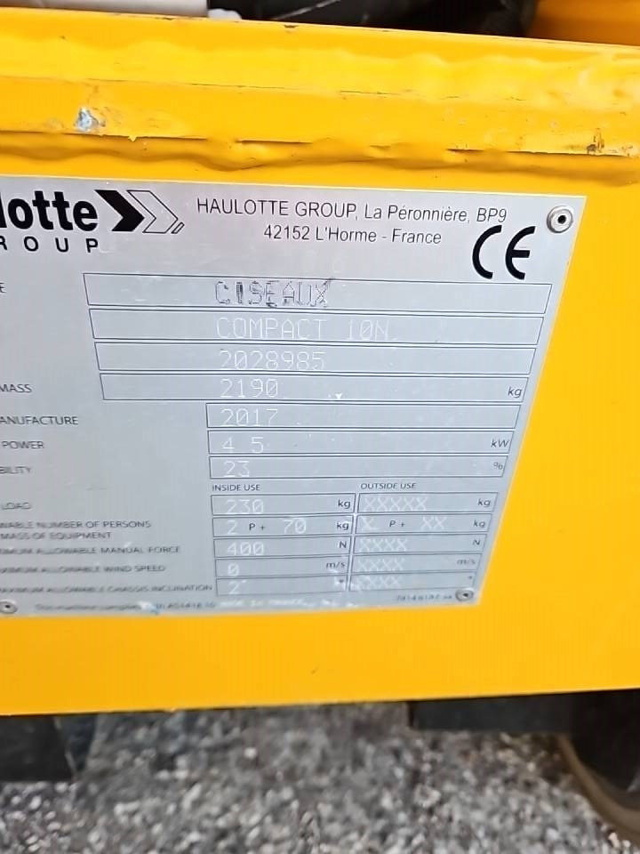 Haulotte Compact 10 N - Nůžková plošina: obrázek 5 Haulotte Compact 10 N - Nůžková plošina: obrázek 5