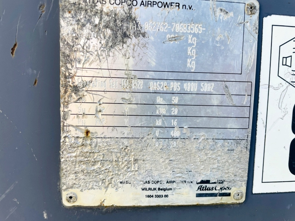 Atlas Copco QAS20 PDS (3916) - Elektrický generátor: obrázek 3 Atlas Copco QAS20 PDS (3916) - Elektrický generátor: obrázek 3