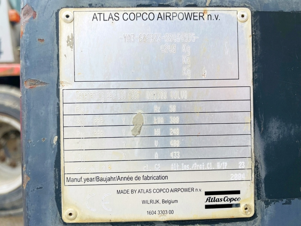 Atlas Copco QAS300 VD (3980) - Elektrický generátor: obrázek 3 Atlas Copco QAS300 VD (3980) - Elektrický generátor: obrázek 3