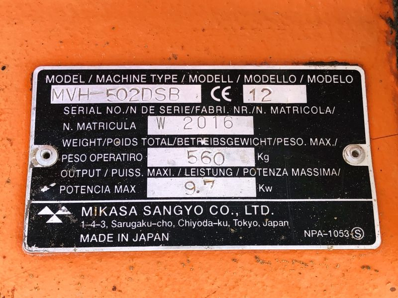 Diverses MIKASA MVH 502 (2906) - Vibrační deska: obrázek 3 Diverses MIKASA MVH 502 (2906) - Vibrační deska: obrázek 3