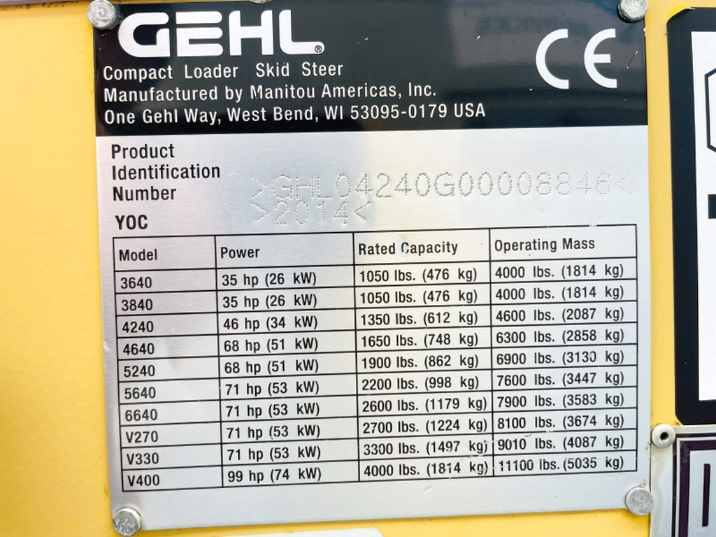 Gehl SL4240 (4035) - Smykový nakladač: obrázek 3 Gehl SL4240 (4035) - Smykový nakladač: obrázek 3