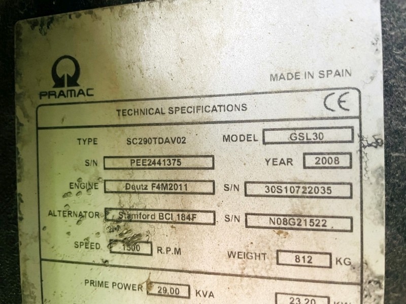 Pramac GSL30 (3871) - Elektrický generátor: obrázek 3 Pramac GSL30 (3871) - Elektrický generátor: obrázek 3