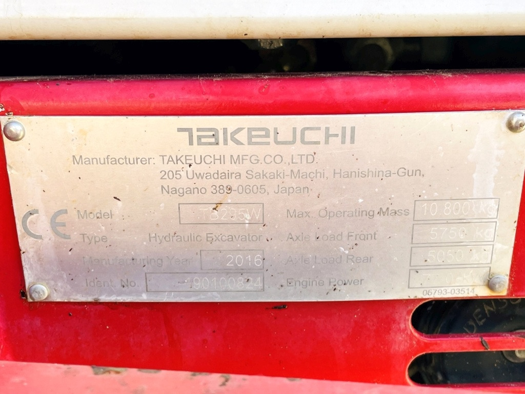 Takeuchi TB295W (3964) - Kolesové rýpadlo: obrázek 4 Takeuchi TB295W (3964) - Kolesové rýpadlo: obrázek 4