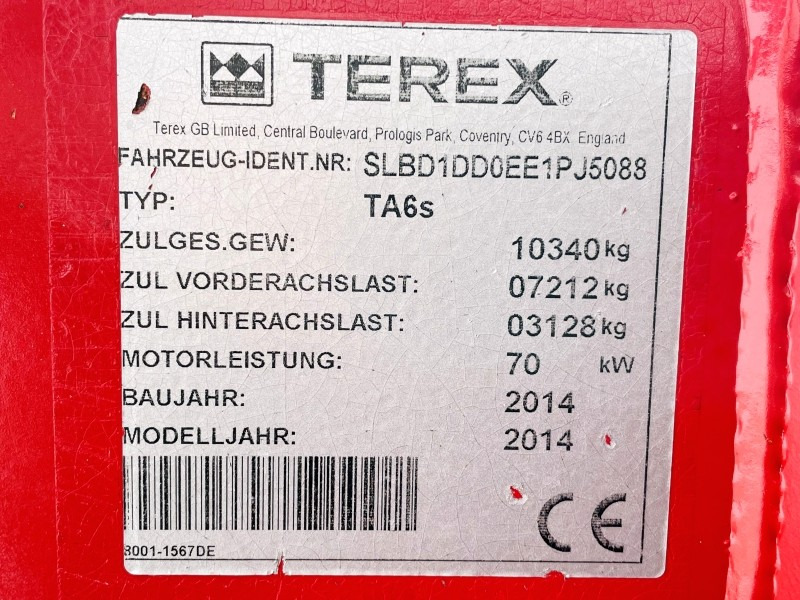 Terex TA6 (3628) - Mini-sklápěčka: obrázek 4 Terex TA6 (3628) - Mini-sklápěčka: obrázek 4