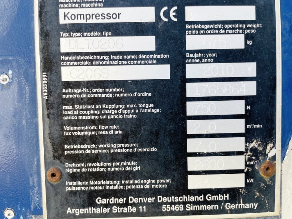 Vergleich C20GS (3936) - Mobilní kompresor: obrázek 4 Vergleich C20GS (3936) - Mobilní kompresor: obrázek 4
