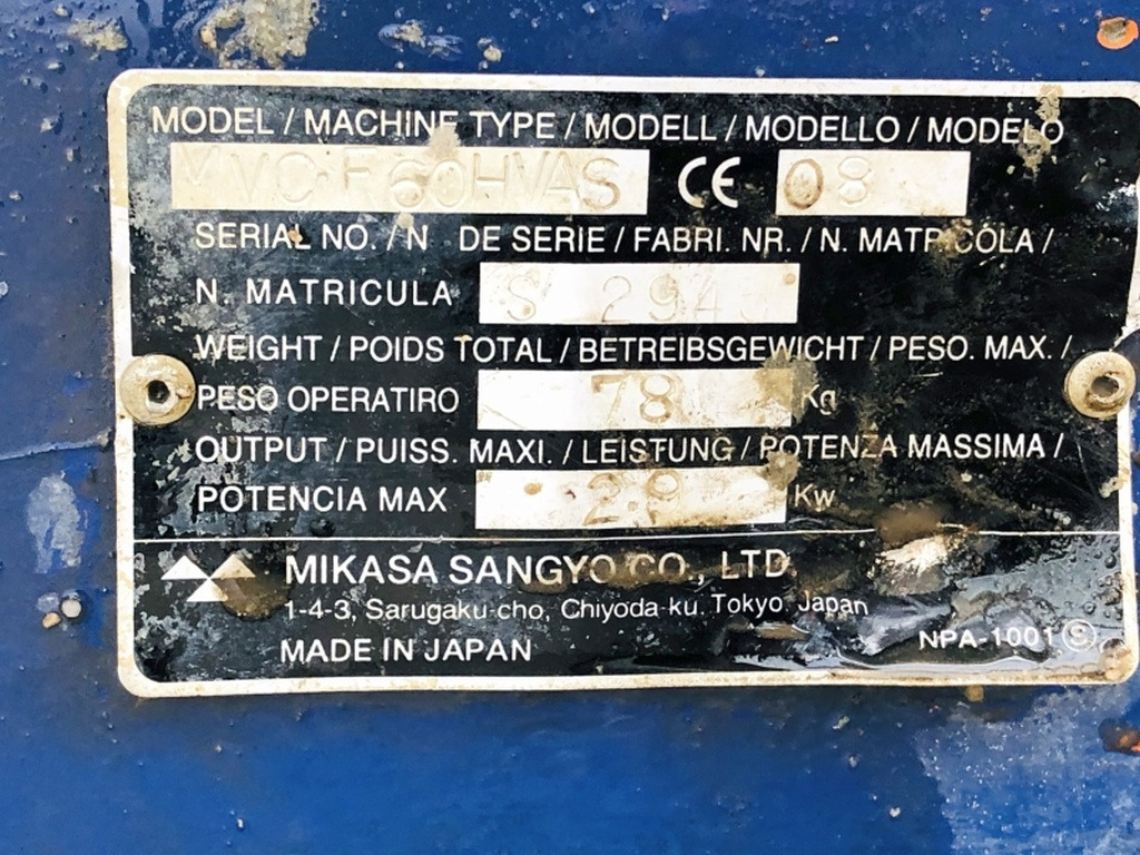 Verschiedenes MIKASA MVCF60HVAS (3931) - Vibrační deska: obrázek 3 Verschiedenes MIKASA MVCF60HVAS (3931) - Vibrační deska: obrázek 3