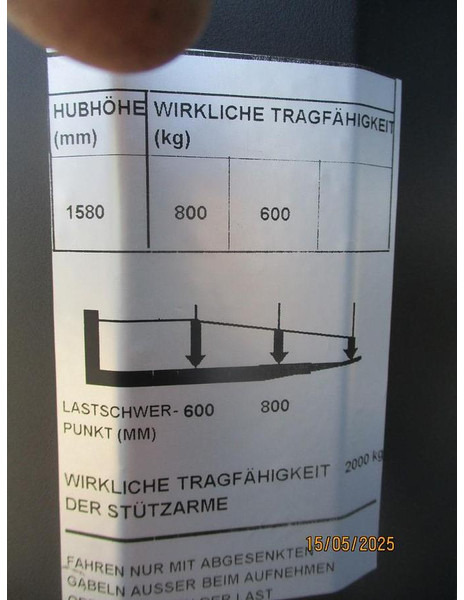 Stohovací vozík BT SWE 080L: obrázek 12 Stohovací vozík BT SWE 080L: obrázek 12