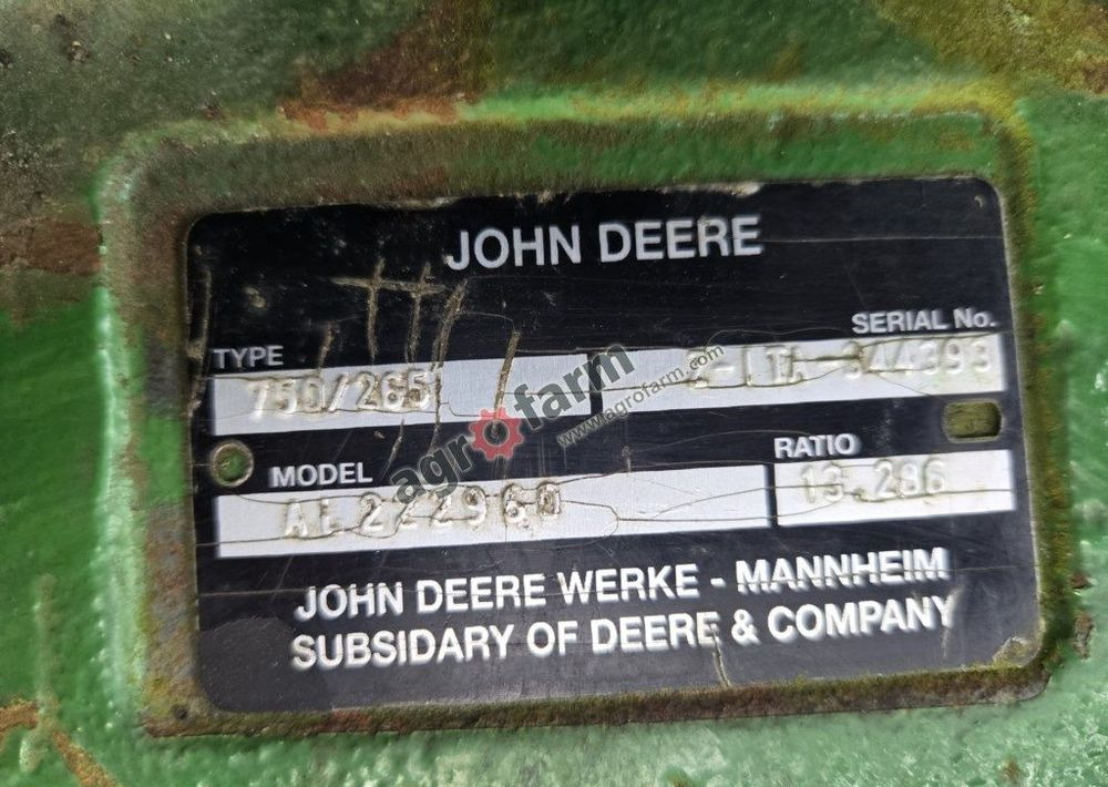 Przedni most John Deere 6155M, Dana 750/265 - Transmise: obrázek 2 Przedni most John Deere 6155M, Dana 750/265 - Transmise: obrázek 2