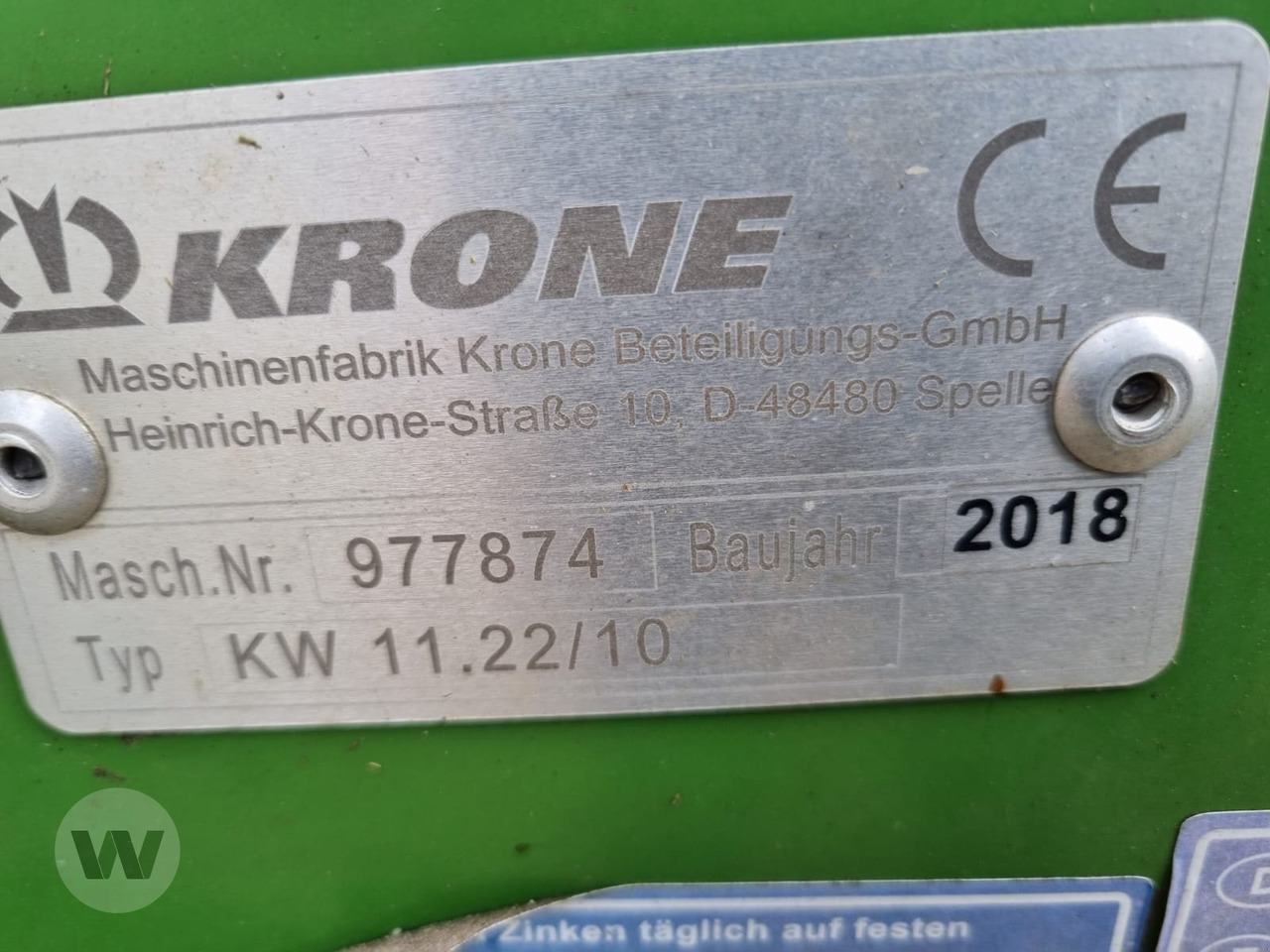Krone KW 11.22/10 - Obraceč/ Shrnovač: obrázek 2 Krone KW 11.22/10 - Obraceč/ Shrnovač: obrázek 2