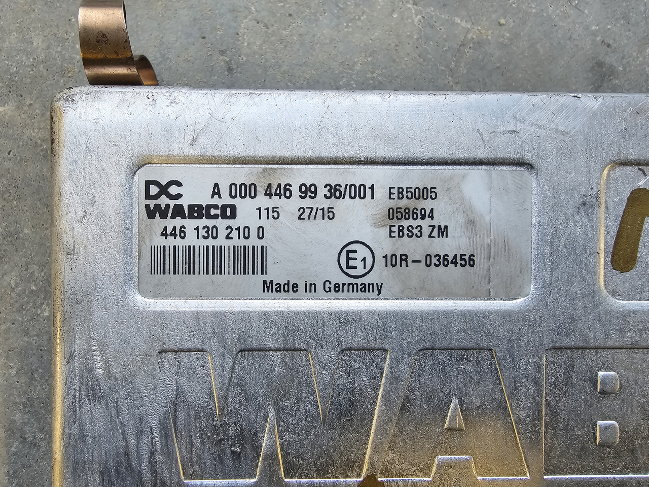 MERCEDES-BENZ ATEGO MP4 EURO 6 / ABS EBS CONTROL UNIT / A0004469936 - Řídicí blok: obrázek 3 MERCEDES-BENZ ATEGO MP4 EURO 6 / ABS EBS CONTROL UNIT / A0004469936 - Řídicí blok: obrázek 3