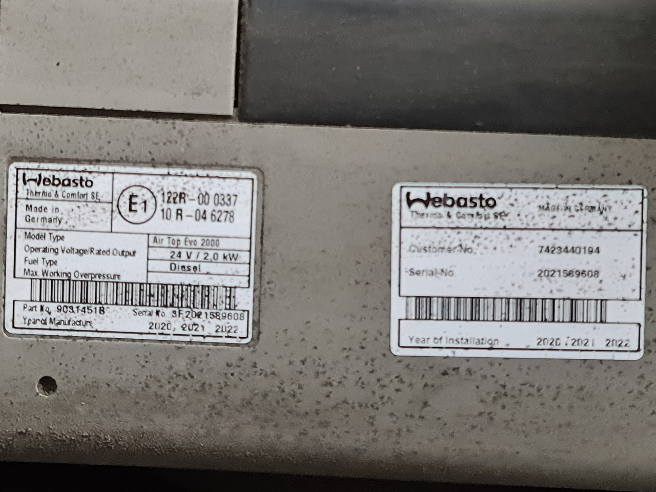RENAULT RANGE T / WEBASTO AIR TOP EVO 2000 - Topení/ Ventilace: obrázek 3 RENAULT RANGE T / WEBASTO AIR TOP EVO 2000 - Topení/ Ventilace: obrázek 3