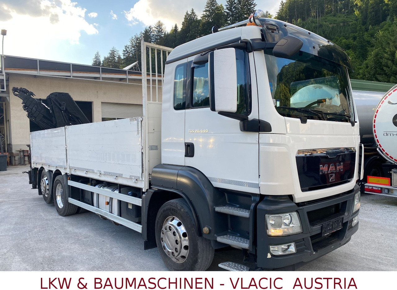 MAN 26.440 mit Kran HIAB 166 5XHydraulikauschub - Nákladní automobil valníkový/ Plošinový, Auto s hydraulickou rukou: obrázek 2 MAN 26.440 mit Kran HIAB 166 5XHydraulikauschub - Nákladní automobil valníkový/ Plošinový, Auto s hydraulickou rukou: obrázek 2