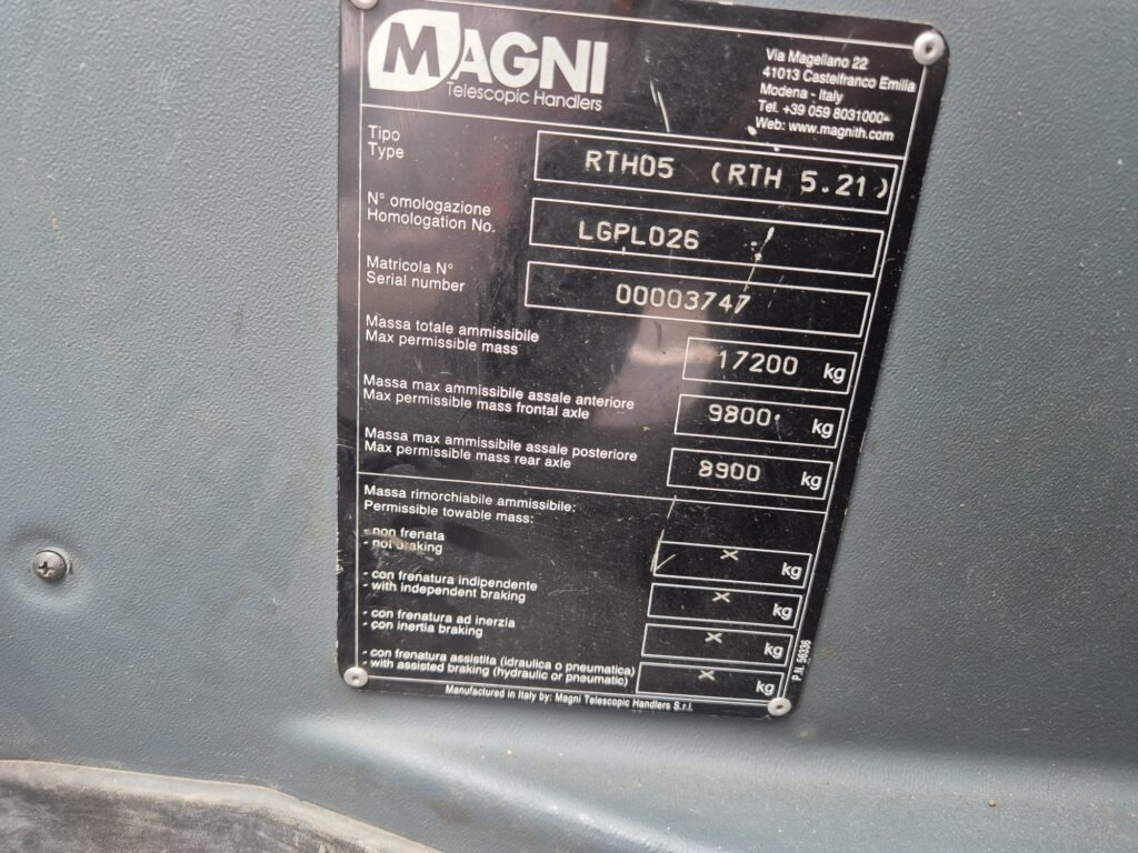 Teleskopický manipulátor MAGNI RTH 5.21 D/D: obrázek 17