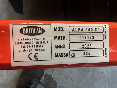 ORTOLAN ALFA 150 harrow - Stroj na obdělávání půdy: obrázek 2 ORTOLAN ALFA 150 harrow - Stroj na obdělávání půdy: obrázek 2