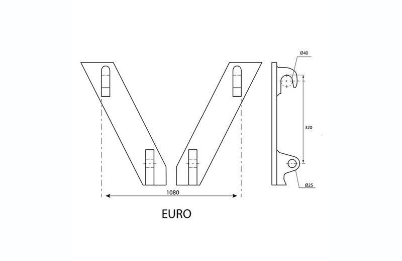 Limas SE 2.5Ton pallegafler med eurobeslag på - Vidle pro Zemědělská technika: obrázek 2 Limas SE 2.5Ton pallegafler med eurobeslag på - Vidle pro Zemědělská technika: obrázek 2
