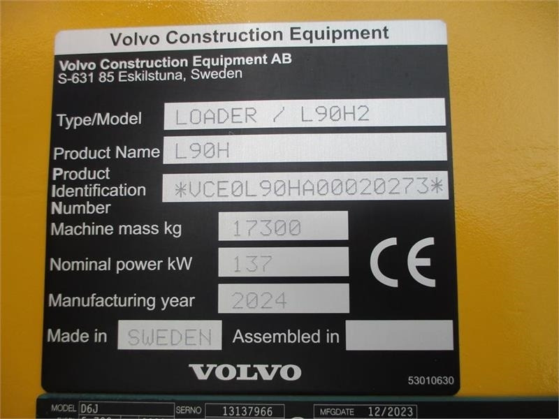 Volvo L90H H2 AGRICULTURE Dansk-maskine, Co-Pilot, LANG- - Kolový nakladač: obrázek 3 Volvo L90H H2 AGRICULTURE Dansk-maskine, Co-Pilot, LANG- - Kolový nakladač: obrázek 3