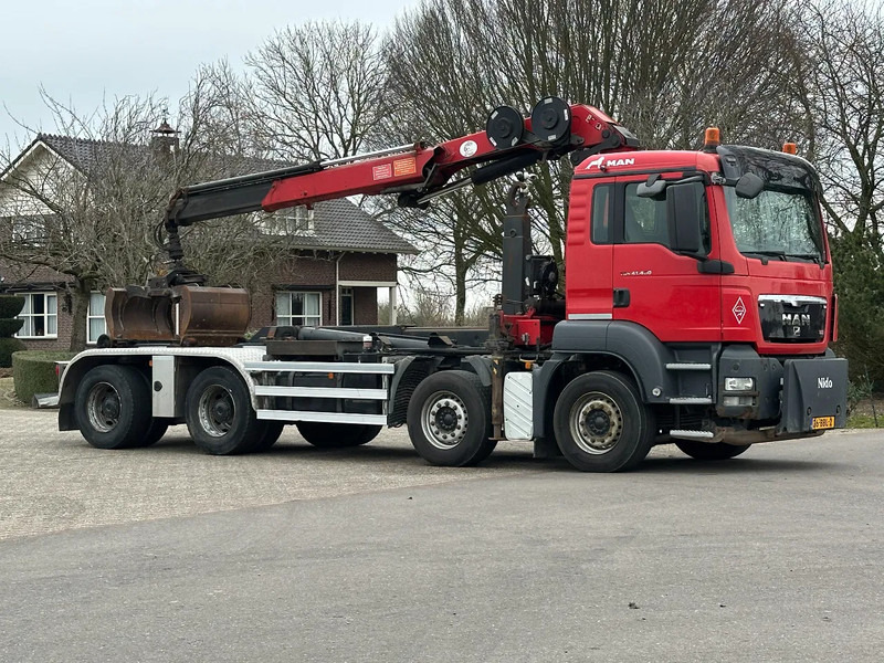 MAN TGS 41.400 8X4 WIDESPREAD!!HMF 22TM KRAAN/HAAK!!TOP!! - Hákový nosič kontejnerů, Auto s hydraulickou rukou: obrázek 4 MAN TGS 41.400 8X4 WIDESPREAD!!HMF 22TM KRAAN/HAAK!!TOP!! - Hákový nosič kontejnerů, Auto s hydraulickou rukou: obrázek 4