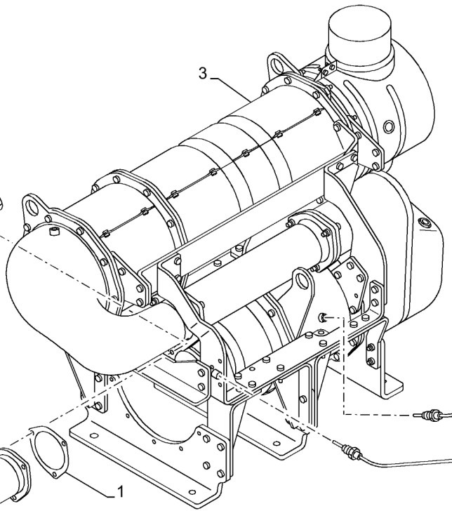 Case 51600466 - Tlumič výfuku pro Stavební technika: obrázek 1 Case 51600466 - Tlumič výfuku pro Stavební technika: obrázek 1