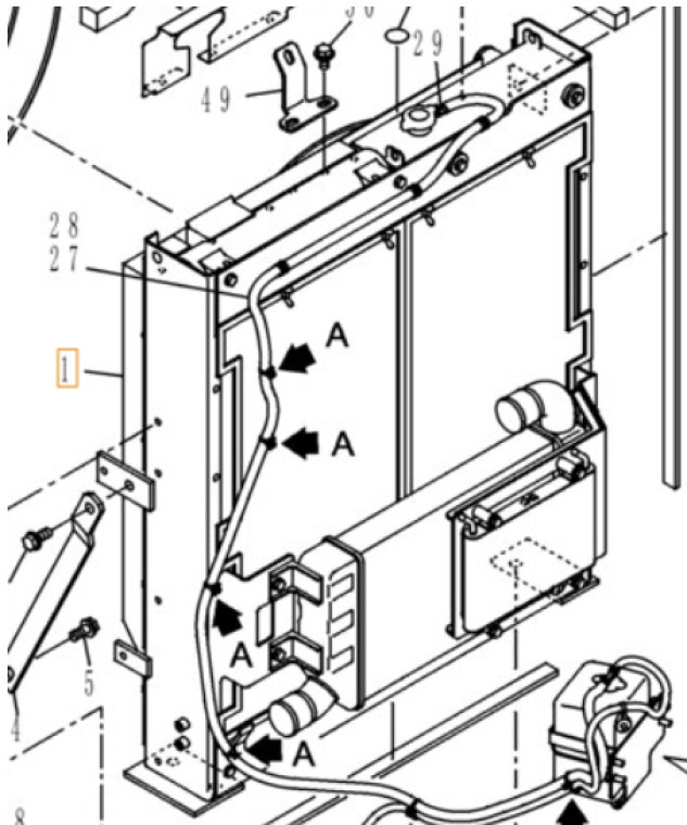 Case KRH15390 - Chladič pro Stavební technika: obrázek 1 Case KRH15390 - Chladič pro Stavební technika: obrázek 1