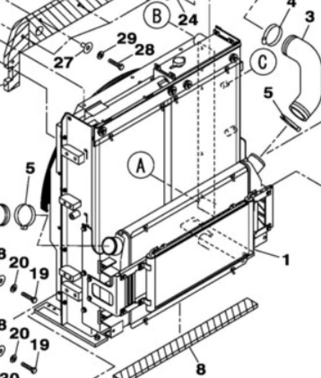 Case KTH11421 - Chladič pro Stavební technika: obrázek 1 Case KTH11421 - Chladič pro Stavební technika: obrázek 1