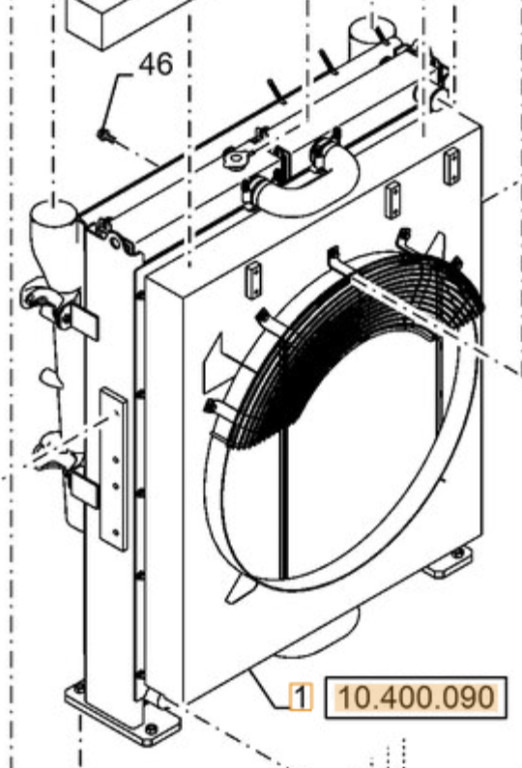 Case KWH12780 - Chladič pro Stavební technika: obrázek 2 Case KWH12780 - Chladič pro Stavební technika: obrázek 2