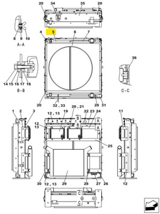 Case LN003980 - Chladič pro Stavební technika: obrázek 1 Case LN003980 - Chladič pro Stavební technika: obrázek 1