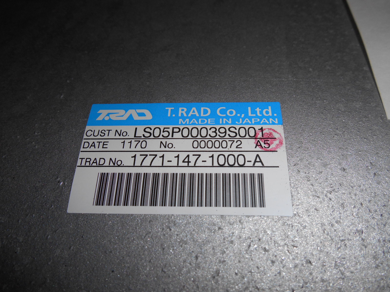 Kobelco LS05P00039F1 - Chladič pro Stavební technika: obrázek 3 Kobelco LS05P00039F1 - Chladič pro Stavební technika: obrázek 3