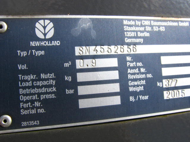 New Holland 4552656 - Nakládací lžíce: obrázek 3 New Holland 4552656 - Nakládací lžíce: obrázek 3