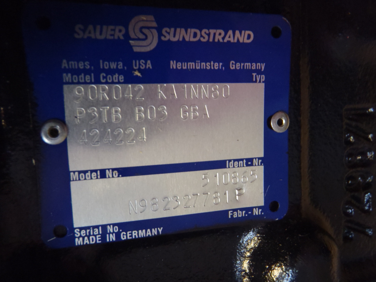 Sauer Sundstrand 90R042 KA1NN80 - - Hydraulické čerpadlo pro Stavební technika: obrázek 3 Sauer Sundstrand 90R042 KA1NN80 - - Hydraulické čerpadlo pro Stavební technika: obrázek 3