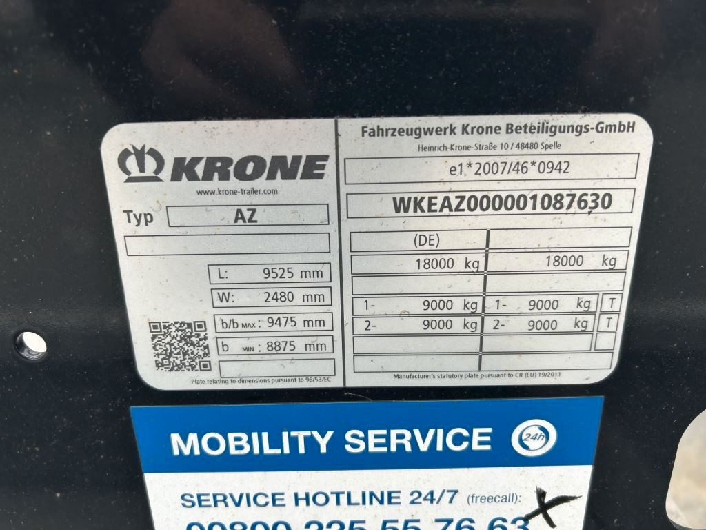 Krone 2 Achswechselfahrgestell, Typ: MAXI AZW 18 eL3B7 - Kontejnerovy přívěs/ Výměnná nástavba: obrázek 4 Krone 2 Achswechselfahrgestell, Typ: MAXI AZW 18 eL3B7 - Kontejnerovy přívěs/ Výměnná nástavba: obrázek 4