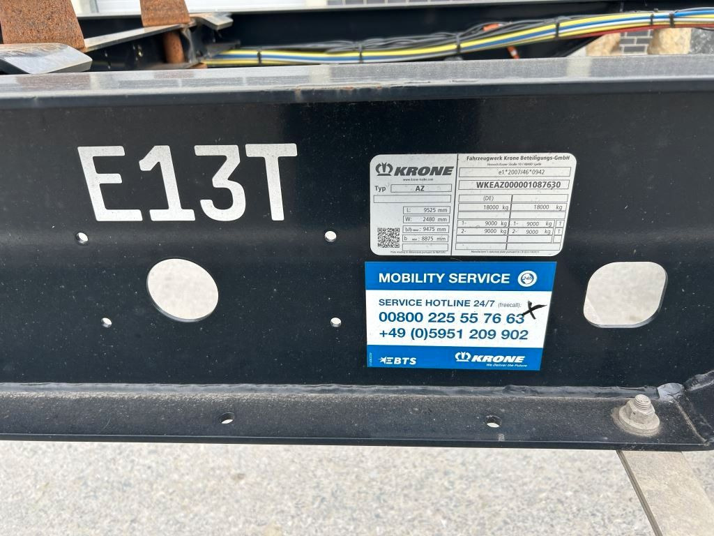 Krone 2 Achswechselfahrgestell, Typ: MAXI AZW 18 eL3B7 - Kontejnerovy přívěs/ Výměnná nástavba: obrázek 3 Krone 2 Achswechselfahrgestell, Typ: MAXI AZW 18 eL3B7 - Kontejnerovy přívěs/ Výměnná nástavba: obrázek 3