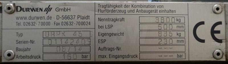 DURWEN DRPK 45 C - Vidle: obrázek 4 DURWEN DRPK 45 C - Vidle: obrázek 4