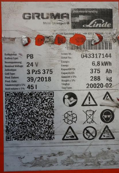 GRUMA 24 Volt 3 PzS 375 Ah - Akumulátor: obrázek 5 GRUMA 24 Volt 3 PzS 375 Ah - Akumulátor: obrázek 5