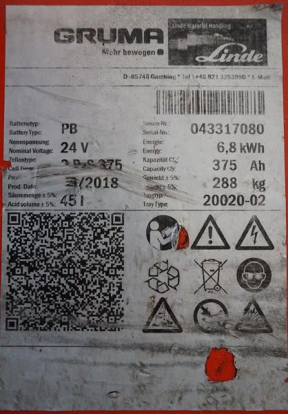 GRUMA 24 Volt 3 PzS 375 Ah - Akumulátor: obrázek 5 GRUMA 24 Volt 3 PzS 375 Ah - Akumulátor: obrázek 5
