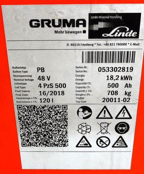 GRUMA 48 Volt 4 PzS 500 Ah - Akumulátor: obrázek 5 GRUMA 48 Volt 4 PzS 500 Ah - Akumulátor: obrázek 5