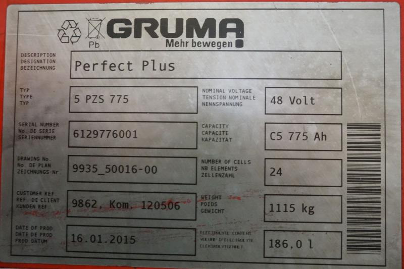 GRUMA 48 Volt 5 PzS 775 Ah - Akumulátor: obrázek 5 GRUMA 48 Volt 5 PzS 775 Ah - Akumulátor: obrázek 5