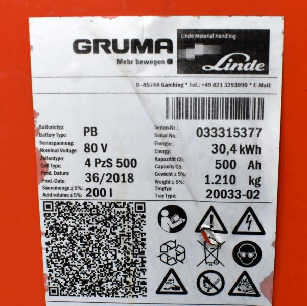GRUMA 80 Volt 4 PzS 500 Ah - Akumulátor: obrázek 5 GRUMA 80 Volt 4 PzS 500 Ah - Akumulátor: obrázek 5