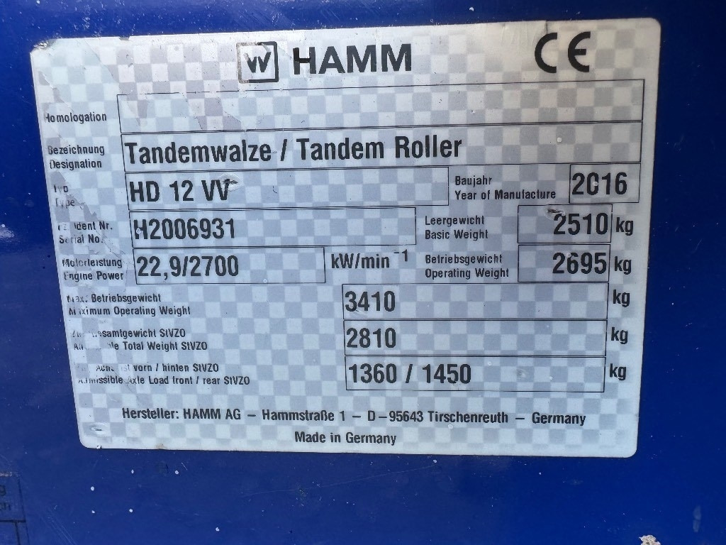 Hamm HD 12 VV  leasing Hamm HD 12 VV: obrázek 11